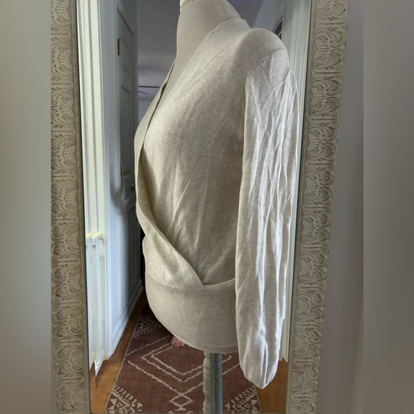 Ann Taylor Factory Cream V-Neck Sweater - Picture 3 of 5